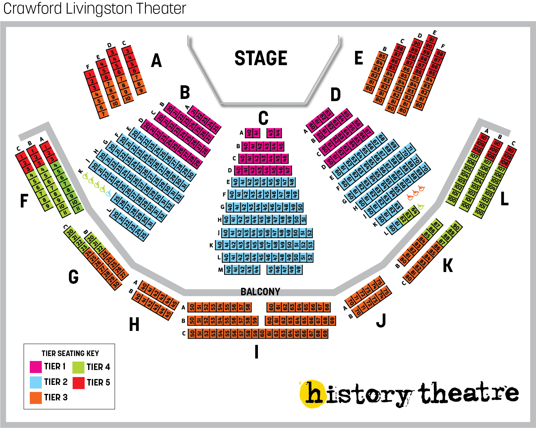 Seating Chart History Theatre